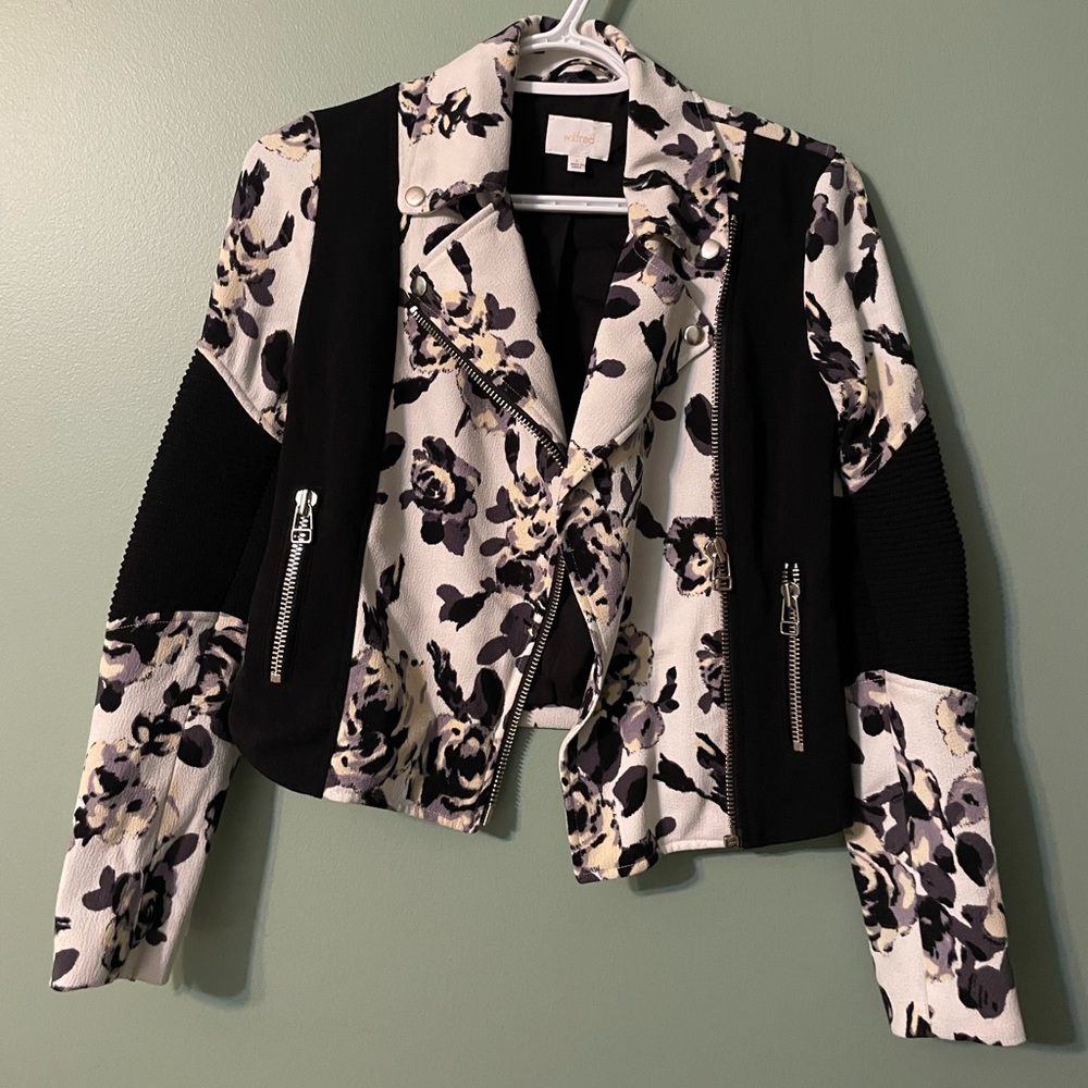Wilfred Black and Cream Floral Blazer